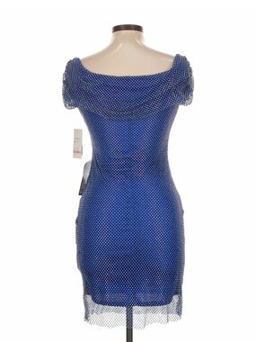 Taylor Royal Blue Off-Shoulder Mini Dress
